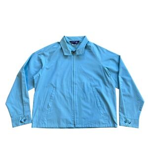 Vintage Maverick Mens Light Blue Harrington Jacket Made in USA Large Zip Up
